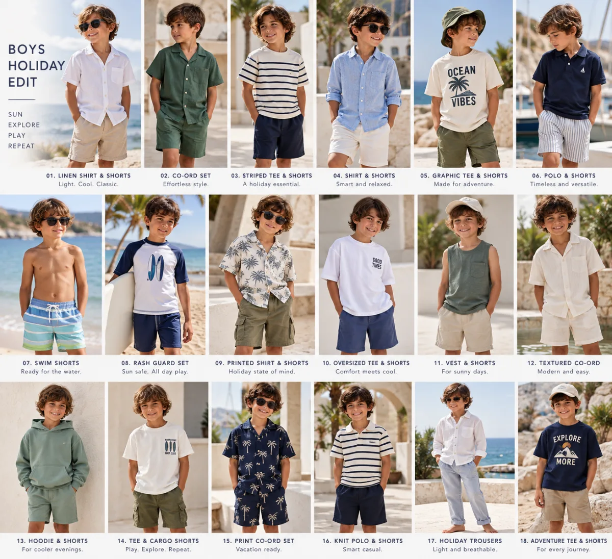 Boys' holiday clothing collection