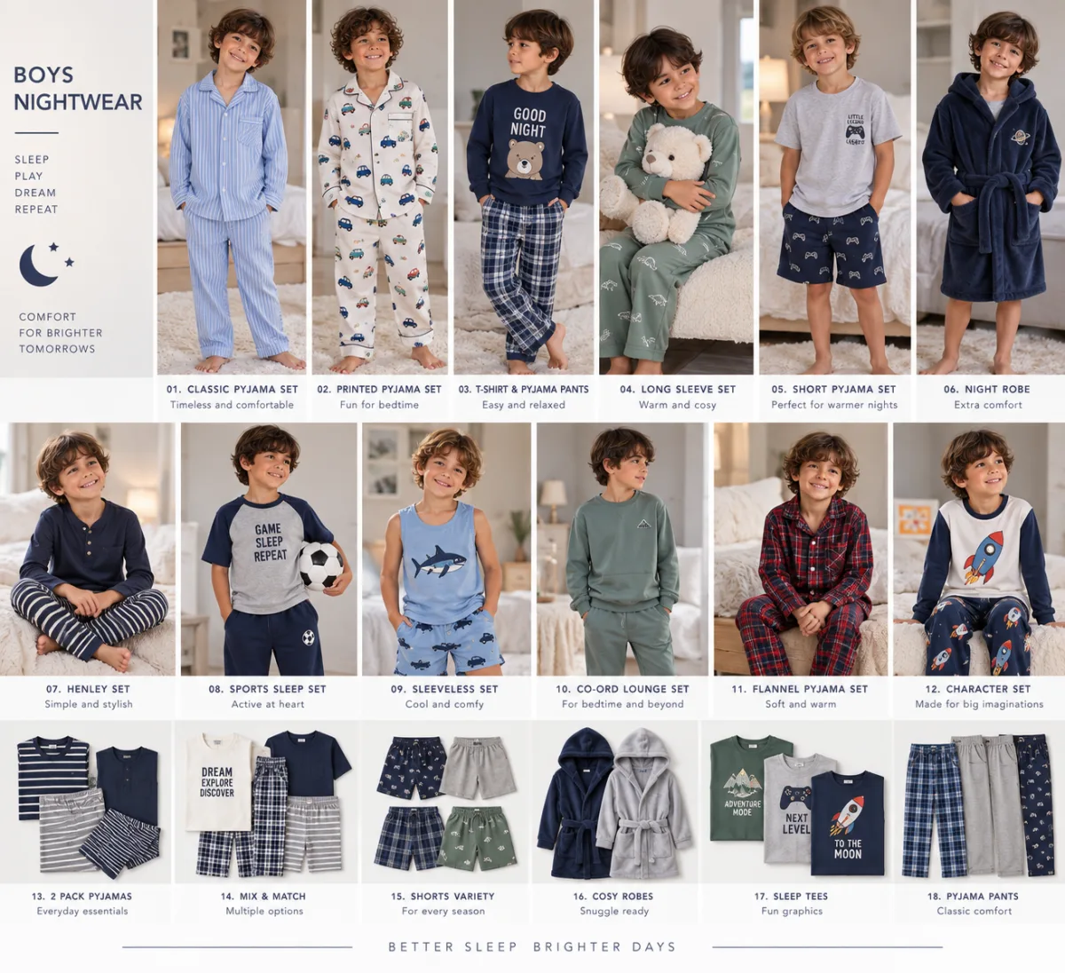 Boys' nightwear collection