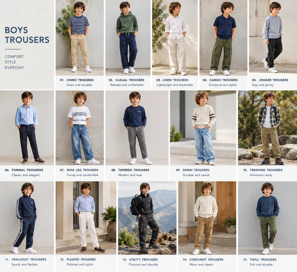 Boys' trouser collection