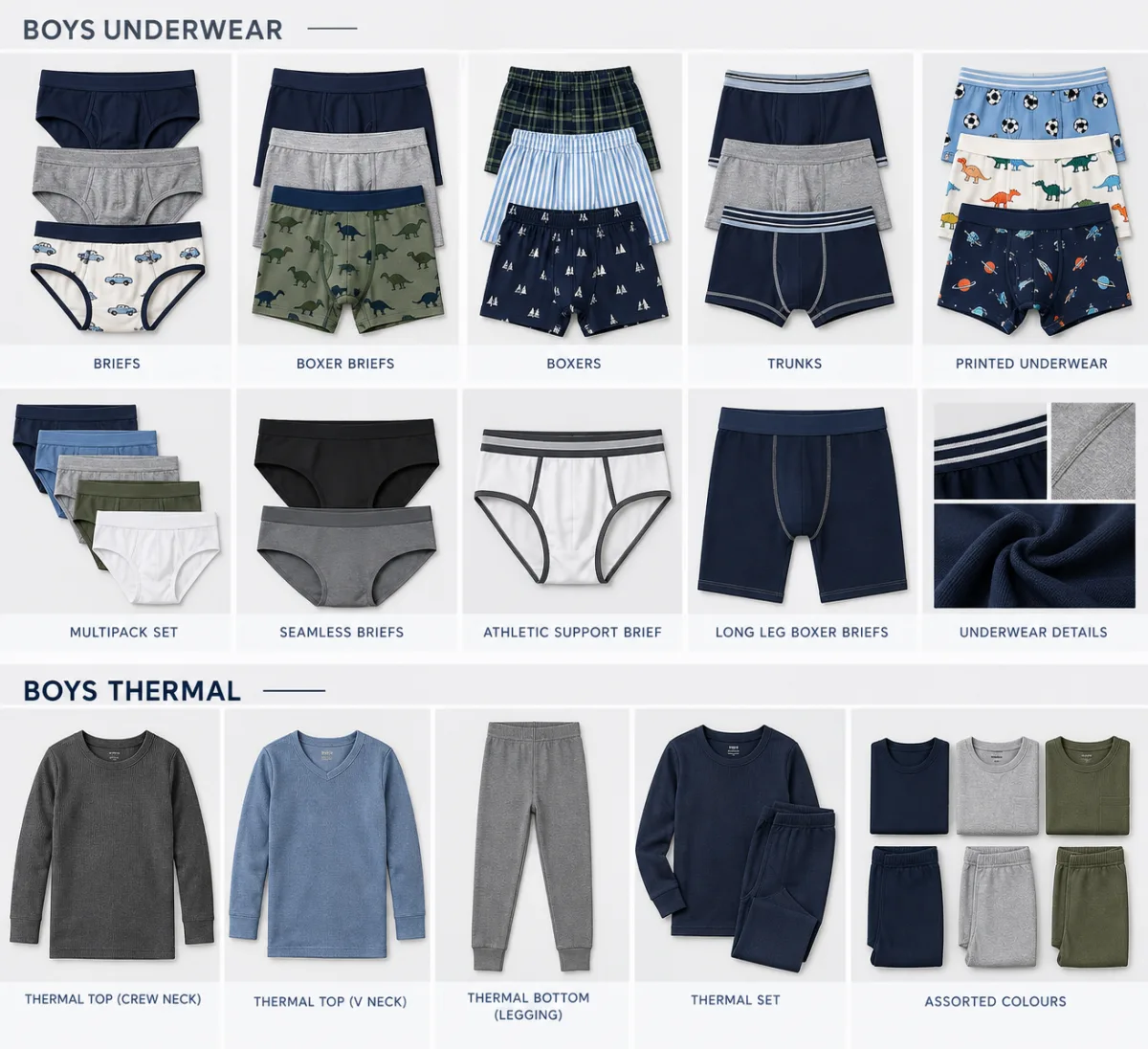 Boys' underwear and thermal collection