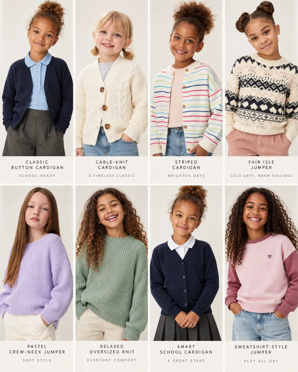 Girls' jumpers and cardigan collection