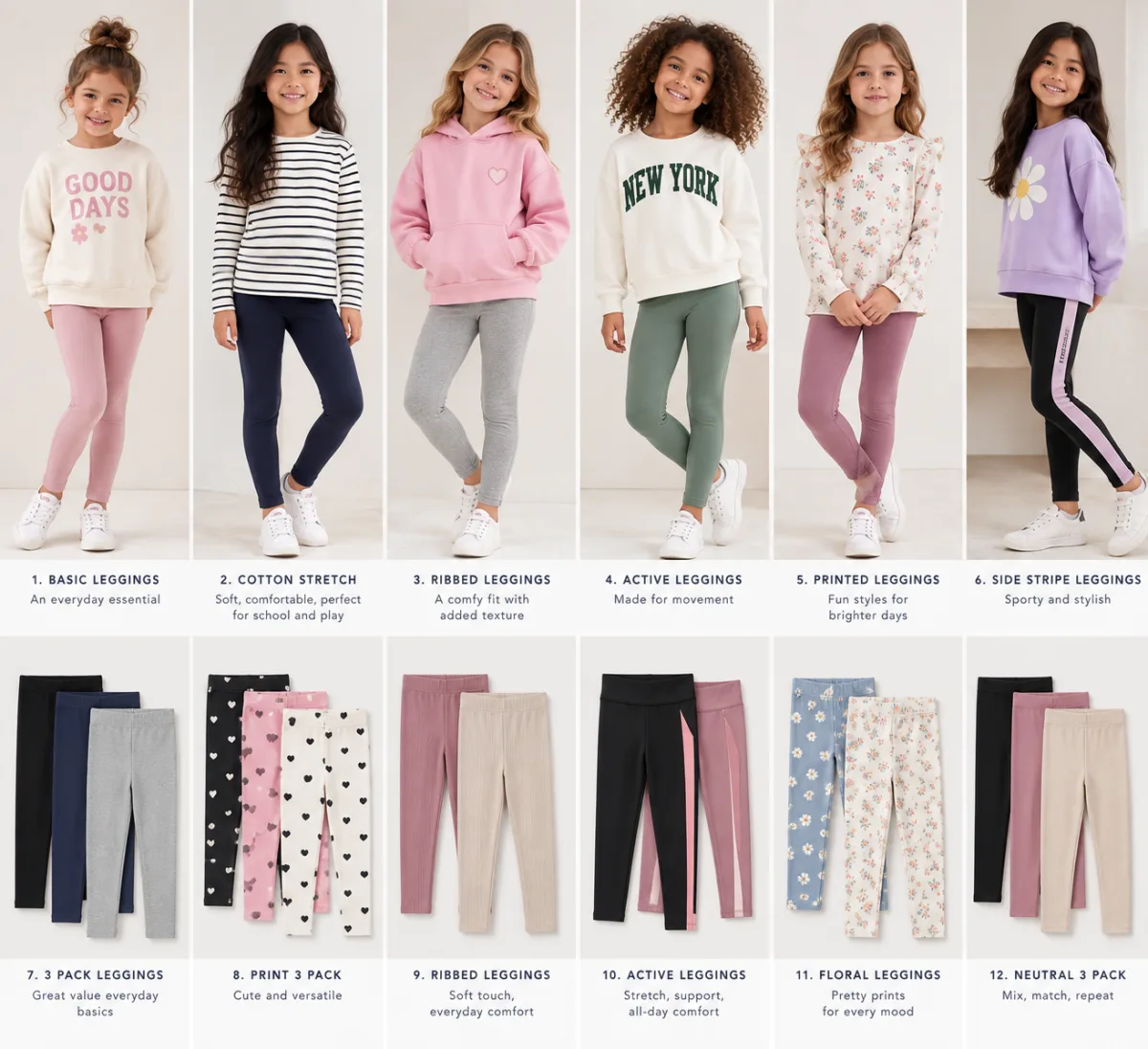 Girls' leggings collection