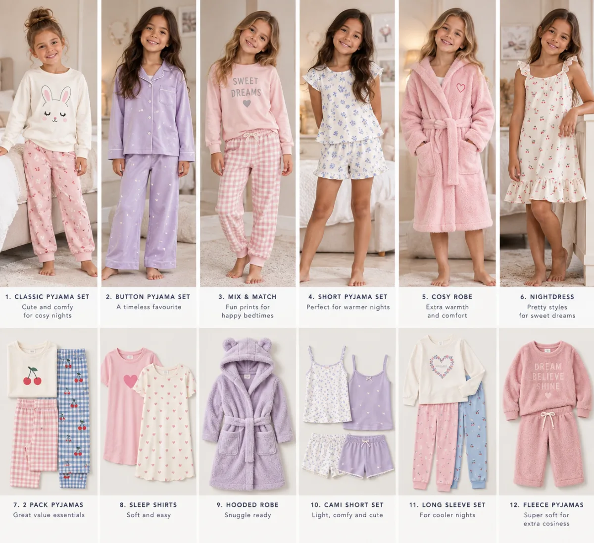 Girls' nightwear collection
