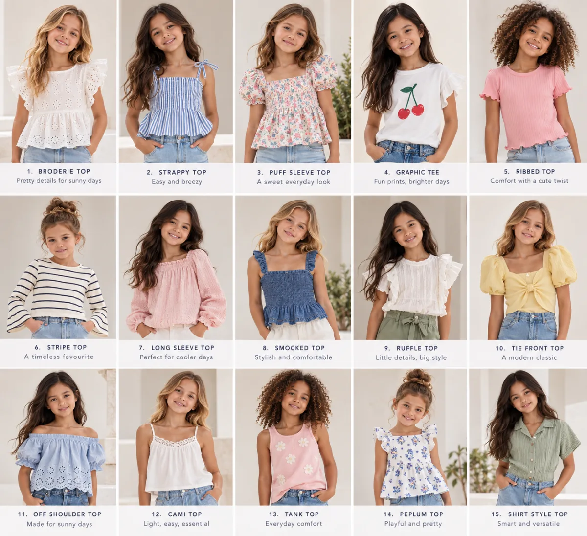 Girls' tops collection