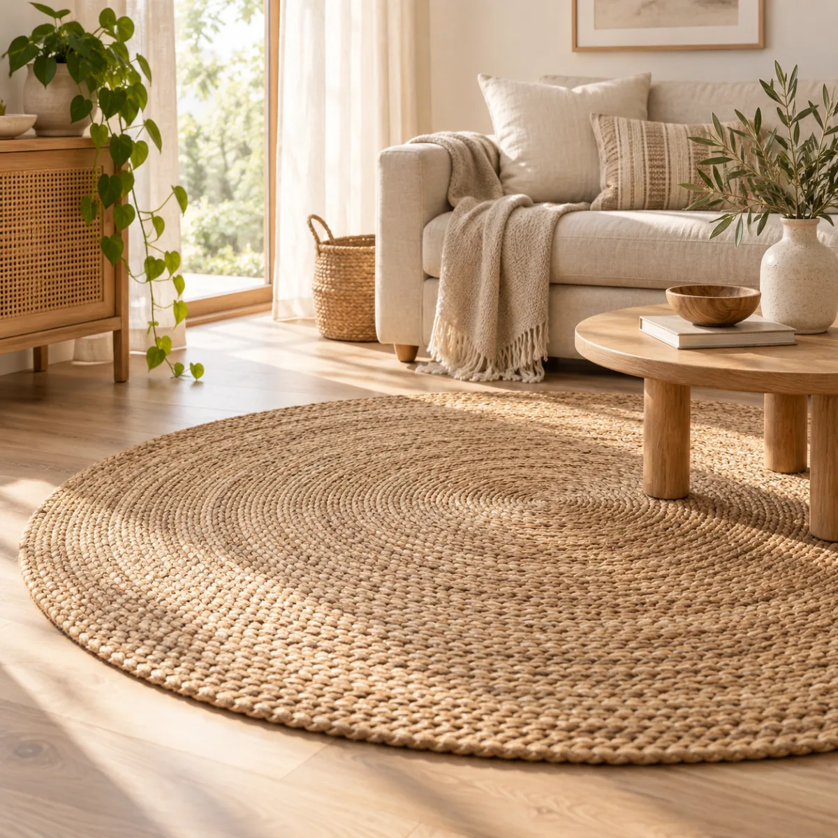 Natural jute rug style one