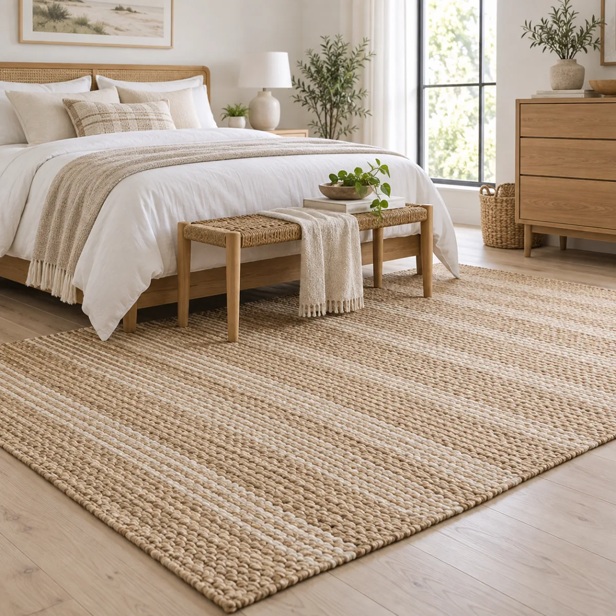 Natural jute rug style two