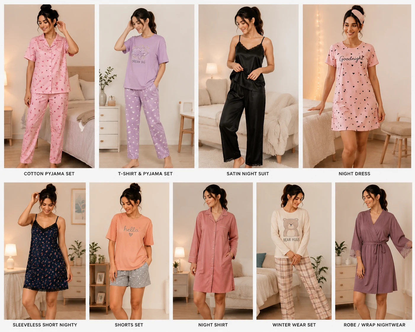 Ladies nightwear collection