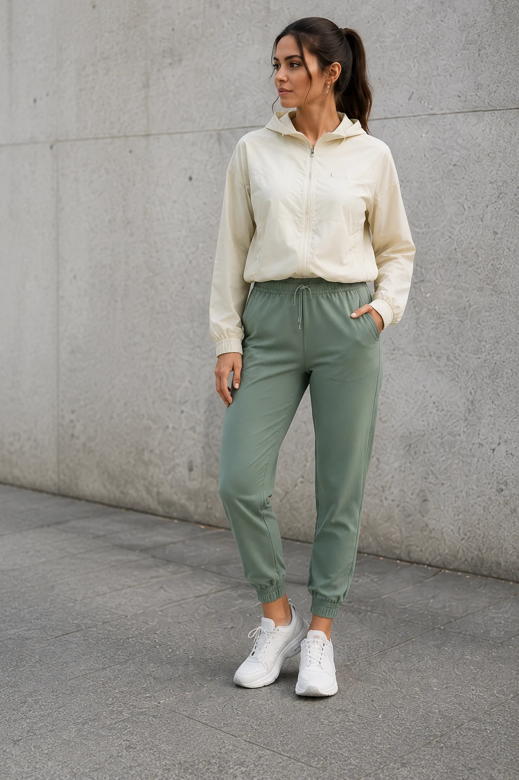 Ladies light active hoodie and joggers