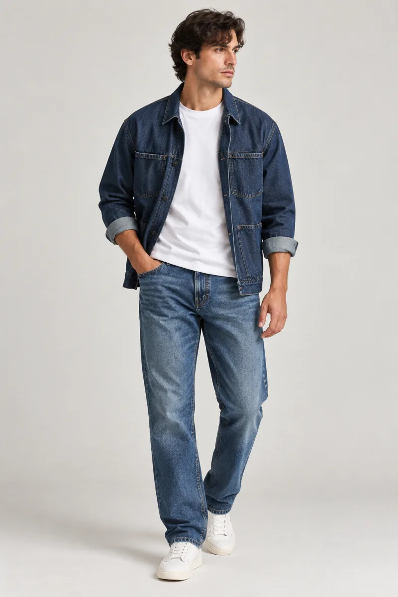Men's denim overshirt and jeans
